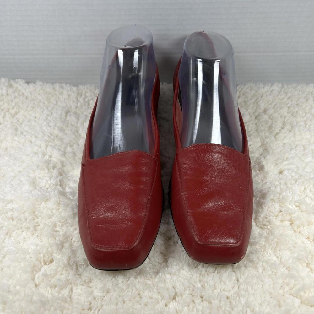 Array Freedom Women's Sz10.5 Leather Slip-On Shoe Chili Red